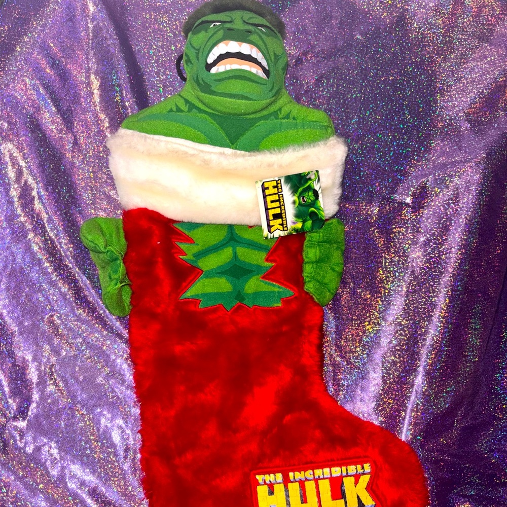 Vintage Incredible Hulk Xmas Stocking